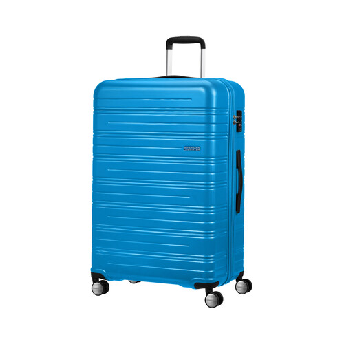 Maleta grande tipo trolley de 77cm, 8 ruedas, color azul, AMERICAN TOURISTER.