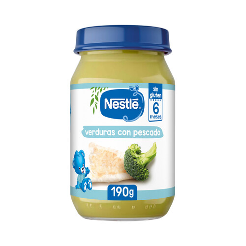 NESTLÉ Tarrito (textura fina) de verduras con pescado, a partir de 6 meses 190 g.