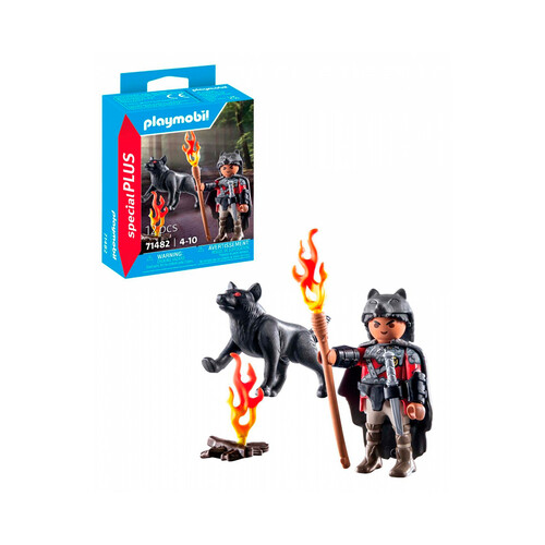 PLAYMOBIL Special plus guerrero con lobo