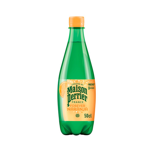 MAISON PERRIER Agua mineral con gas, sabor a naranja 50 cl.