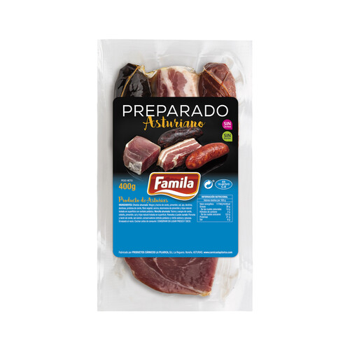 FAMILIA Preparado para fabada asturiana, elaborado sin gltuen y sin lactosa FAMILIA 400 g