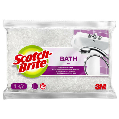 SCOTCH-BRITE Bath Estropajo de fibra para una limpieza delicada, especial baños.