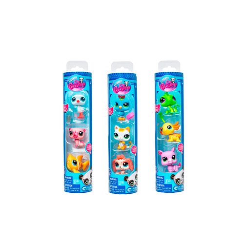 Pack de 3 mascotas de modelos surtidos, LITTLEST PET SHOP