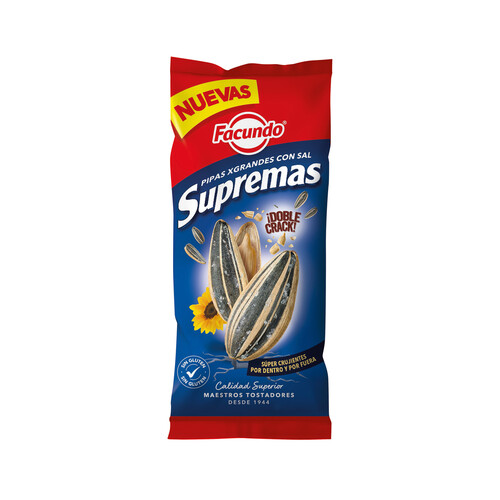 FACUNDO Supremas Pipas extragrandes y super crujientes con sal 120 g.