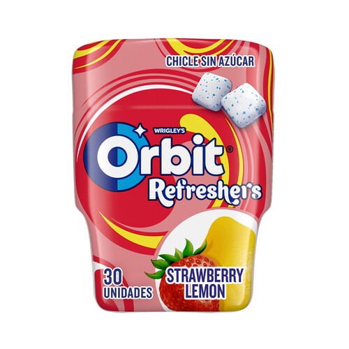 ORBIT Refreshers Chicles de sabor a fresa y limón, 30 uds, 67 g. 