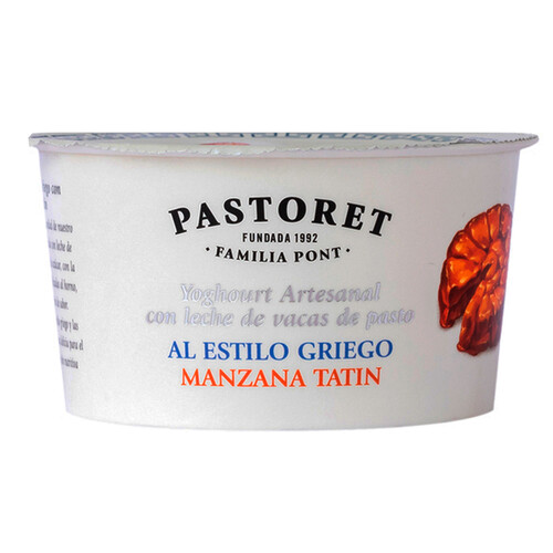 PASTORET Yogur azucarado estilo griego con tatín de manzana 150 g.