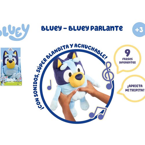 Bluey Peluche Parlante 25 cm +3años.