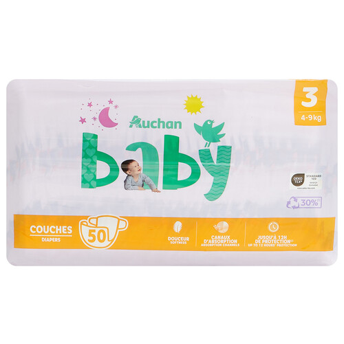 PRODUCTO ALCAMPO Baby Pañales talla 3 (4-9 kg) 50 uds.