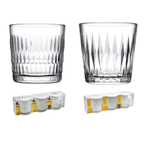 Pack de 3 vasos de vidrio rain, 30cL.