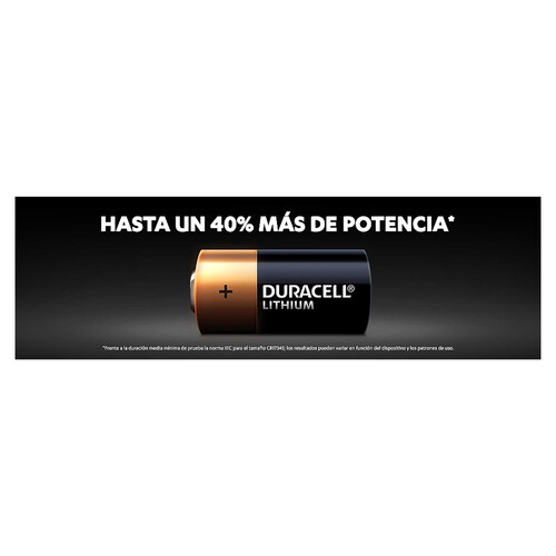 Pilas de litio 123, 6V, DURACELL.