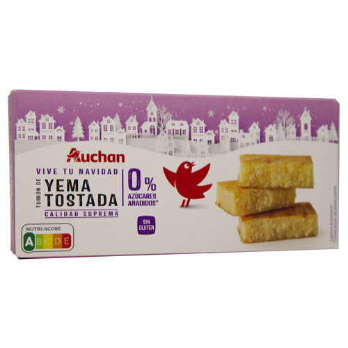 PRODUCTO ALCAMPO Turrón de yema tostada sin azúcares añadidos 200 g.