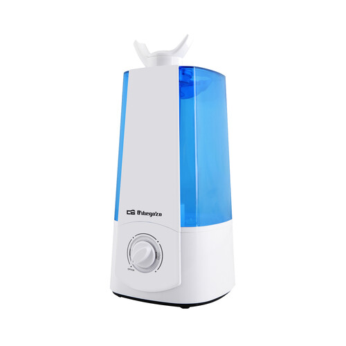 Humidiificador ORBEGOZO HU 2031, capacidad 3,3L, 250ml/h, área 30m2, vapor regulable.