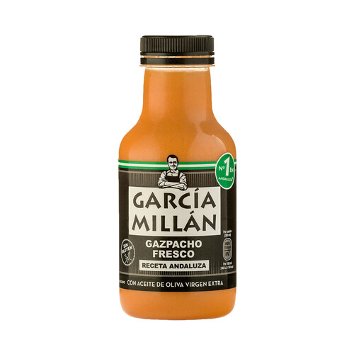 GARCÍA MILLÁN Gazpacho fresco no pasteurizado, elaborado sin pan y con aceite de oliva virgen extra GARCÍA MILLÁN 330 ml.