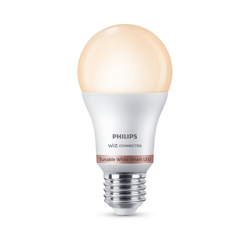 Bombilla Led inteligente E27, WiFi + Bluetooth, 8W=60W, blanco ajustable, 806lm, PHILIPS.