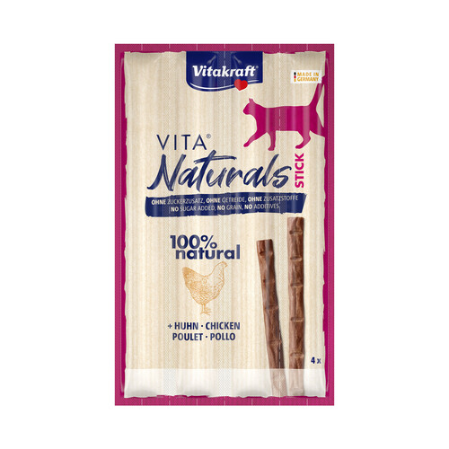 VITAKRAFT Snacks para gato de pollo 100% natural VITAKRAFT Vita Naturals 4x5 g.