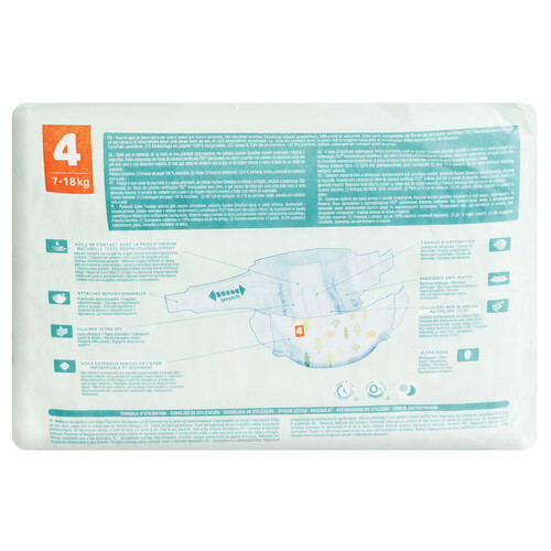 PRODUCTO ALCAMPO Baby sensitive Pañales talla 4 (7-18 kg) 32 uds.