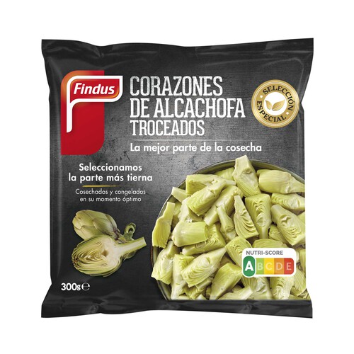 FINDUS Coraznoes de alcachofas de origen nacional, troceados y ultracongelados FINDUS 300 g.