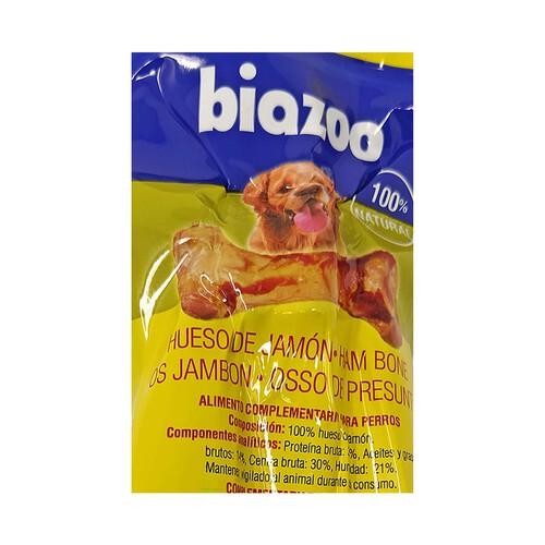 BIOZOO MASCOTAS Hueso de jamón envasado al vacío para perros BIOZOO