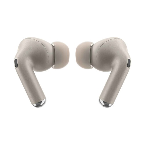 Auriculares bluetooth MOTOROLA Moto Buds+, con micrófono, estuche de carga, color beige. 