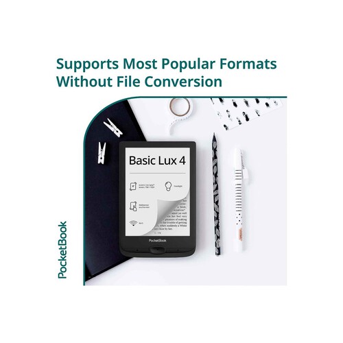 Lector de libros electrónicos POCKETBOOK Basic Lux 4 Black, 6, 8GB.