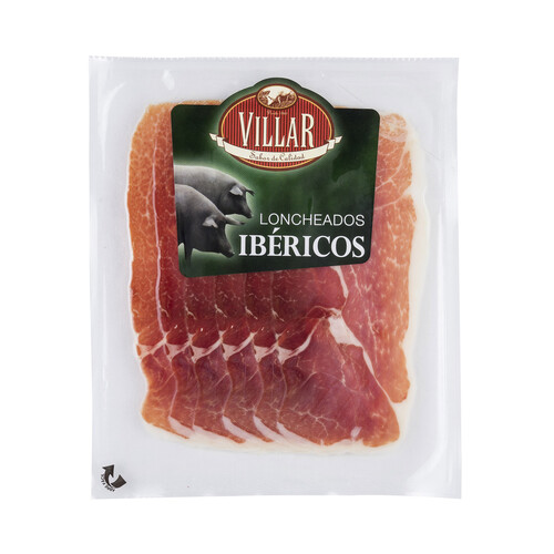 VILLAR Jamón de cebo ibérico (50% raza ibérica), cortado en lonchas y envasado al vacio VILLAR 100 g.