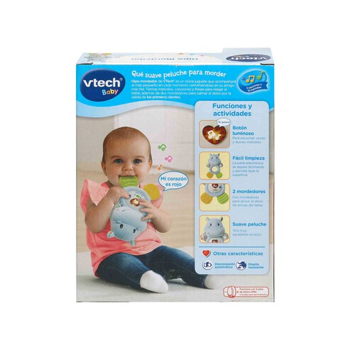 Hipo mordedor. Peluche sonajero mordedor para bebés VTech Baby. Edad recomendada desde 3-24 meses