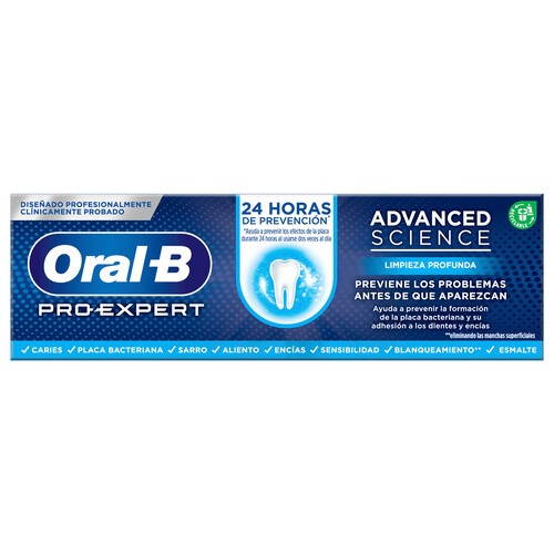 ORAL-B Pro expert advanced science Pasta de dientes limpieza profunda 75 ml.