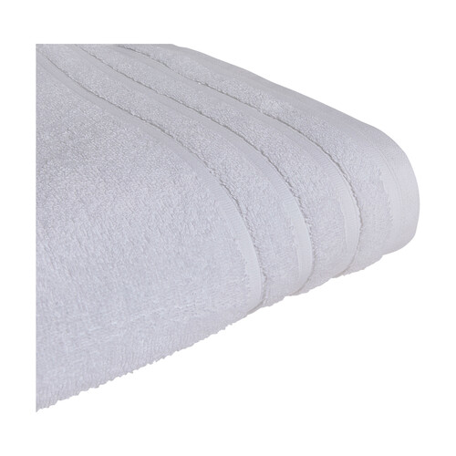 Toalla de baño 100% algodón color blanco, densidad de 500g/m², ACTUEL.