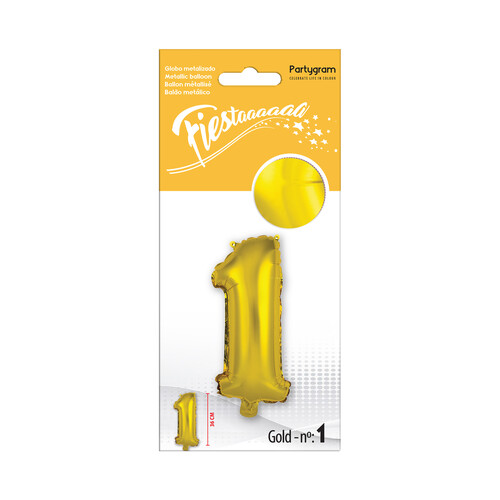 Globo Número 1 Metalizado Color Oro 36cm De Alto Partygram Alcampo ¡haz Tu Compra Online Y 