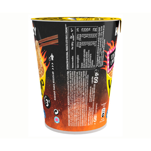 GALLINA BLANCA Fideos orientales hot & spicy yatekomo  61 g.