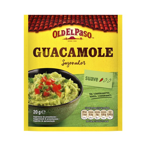 OLD EL PASO Sazonador para guacamole OLD EL PASO 20 g.