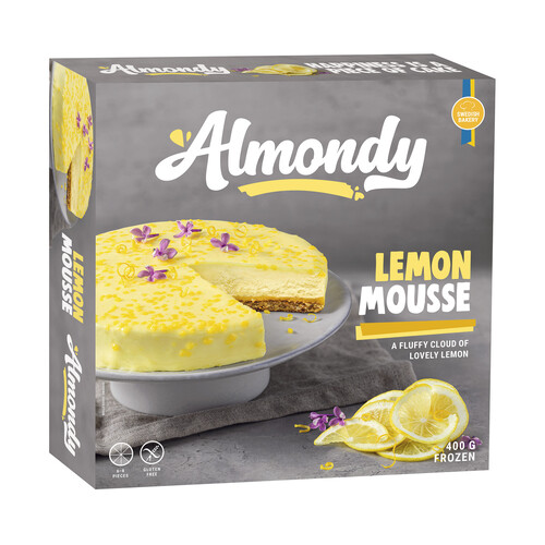 ALMONDY Tarta congelada de mousse de limón 400 g.