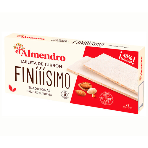 Turrón finísimo duro el almendro 160 g