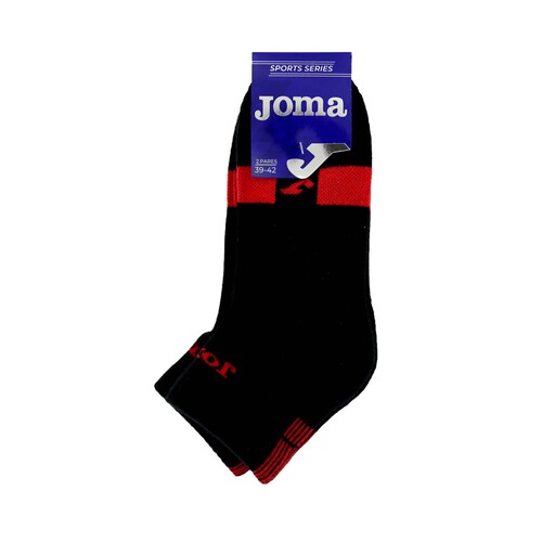 Lote de 2 pares de calcetines deportivos tobilleros para hombre JOMA, talla 43/46.