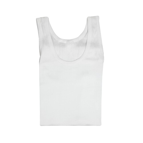 Camiseta interior clásica de tirantes anchos ABANDERADO 300, color blanco, talla XXL.