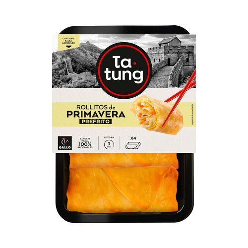 TA-TUNG Rollito de primavera prefitro 290 g.