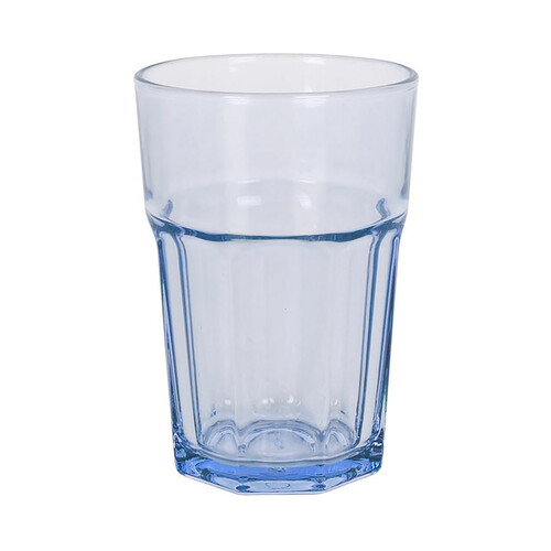 Vaso americano de vidrio color azul pastel, 0,36 litros, SWEET AHOME.