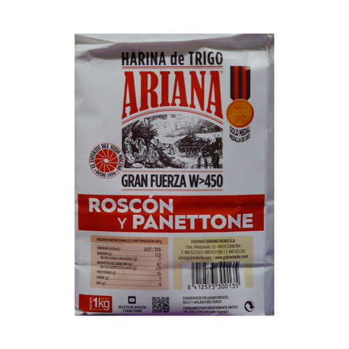 ARIANA Harina de trigo especial para roscón y panettone 1 kg