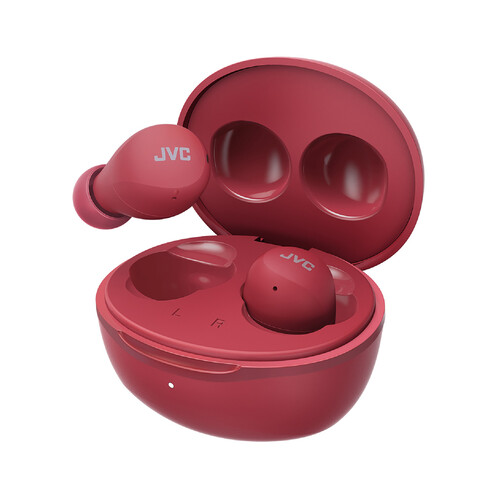 Auriculares Inalámbricos Bluetooth JVC HA-A6T-RU, color rojo, estuche cargador, 23h de autonomía.