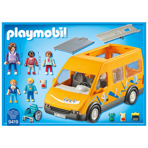 Conjunto de juego Autobús escolar con 5 figuras y accesorios, City Life 9419 PLAYMOBIL.