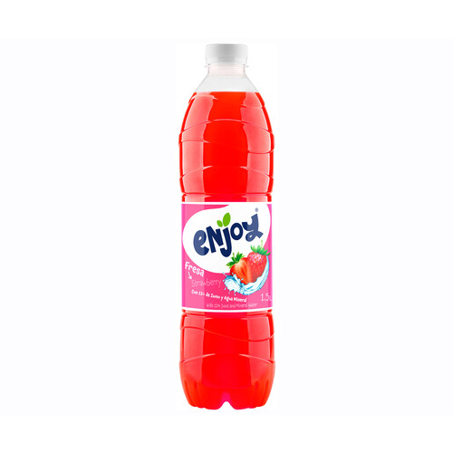 ENJOY Refresco de fresa botella de 1,5 litros.