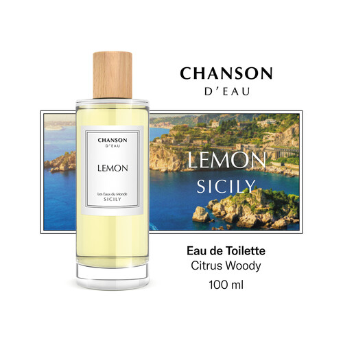 CHANSON D´EAU Sicily Eau de toilette para mujer con aroma a limón y vaporizador en spray 100 ml.