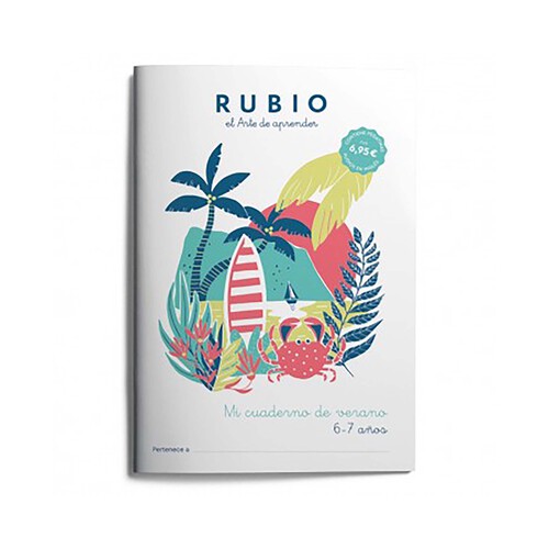Cuadernillo de actividades, Mi cuaderno de verano, 6-7 años RUBIO.