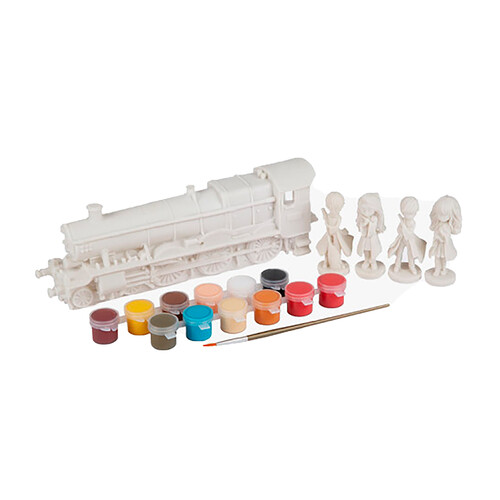 Set del tren de Harry Potter para pintar, incluye colores y figuras, +5 años.