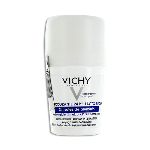 VICHY Desodorante roll on sin sales de aluminio, sin alcohol y sin parabenos VICHY 50 ml.