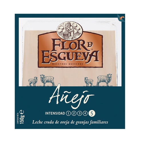 FLOR DE ESGUEVA Queso de oveja de leche cruda añejo 150 g.