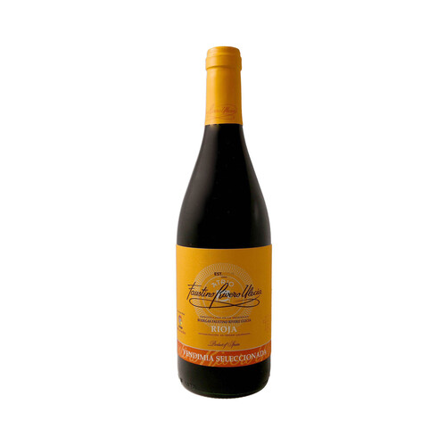 Vino tinto con denominación de origen calificada Rioja FAUSTINO RIVERO ULECIA botella 75 cl.