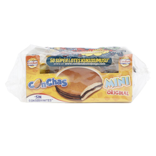 CODAN Mini conchas de chocolate 5 uds.180 g.