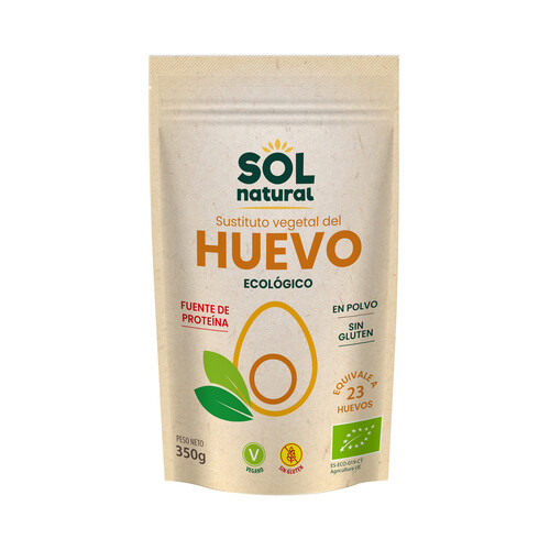 SOL NATURAL Sustituto vegetal ecológico del huevo (en polvo) 350 g.