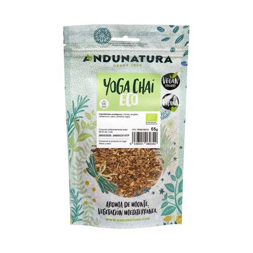 ANDUNATURA Hierbas para infusión yoga chai 65 g.